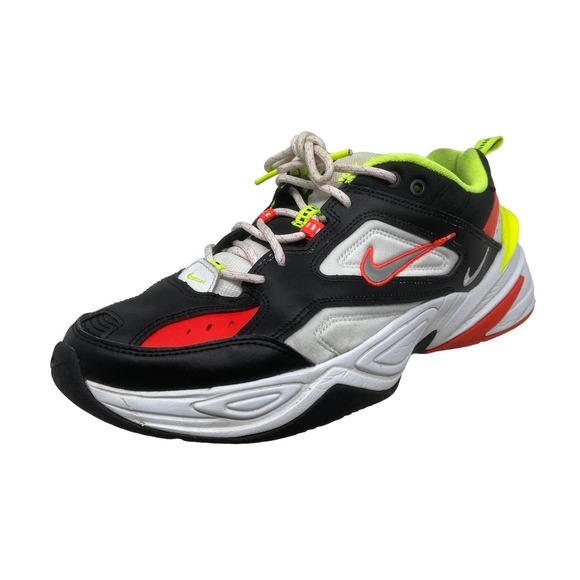 Nike M2K Tekno Mens Sz 11 Black Volt Crimson Training Shoes 1479:L.9.8 - Picture 1 of 11
